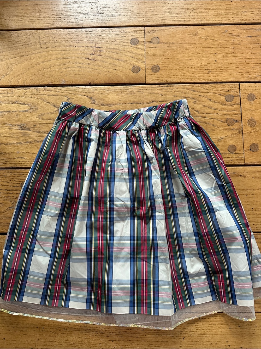 Christmas or holiday Plaid A-Line Skirt